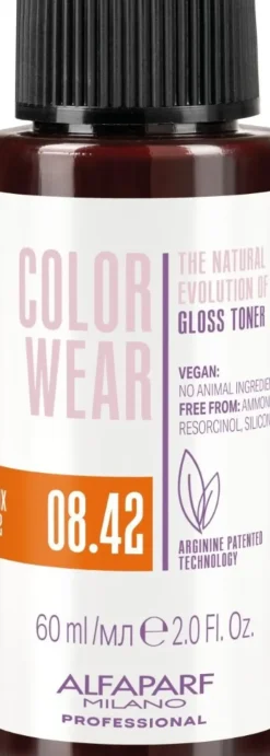 Alfaparf Milano Color Wear Gloss Toner 08.42 Soft Light Copper Violet Blonde - 60 ml