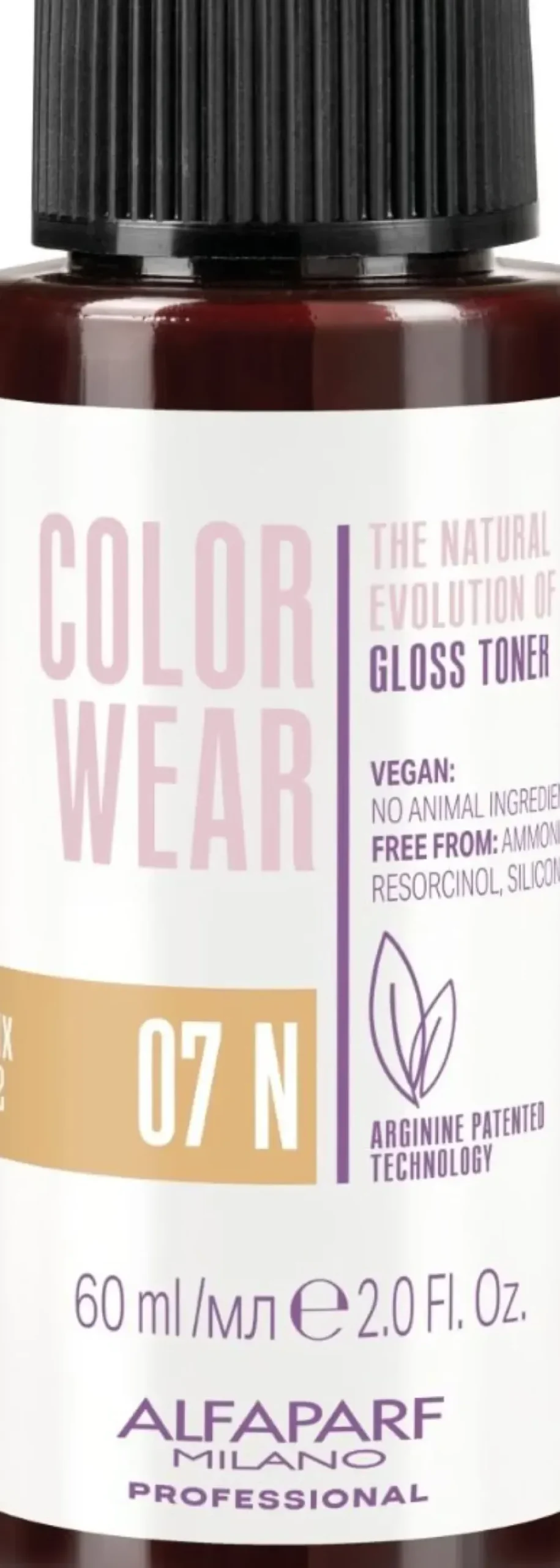 Alfaparf Milano Color Wear Gloss Toner 07N Soft Medium Natural Blonde - 60 ml