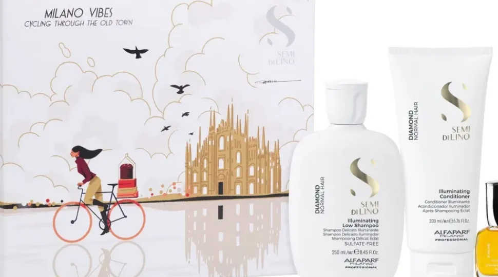 Alfaparf Milano Holiday Kit Set Semi di Lino Diamond 465 ml