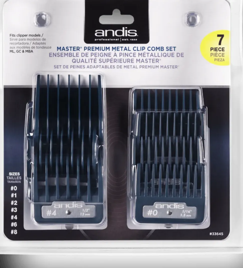 Andis Master® Premium Metal Clip Comb Set