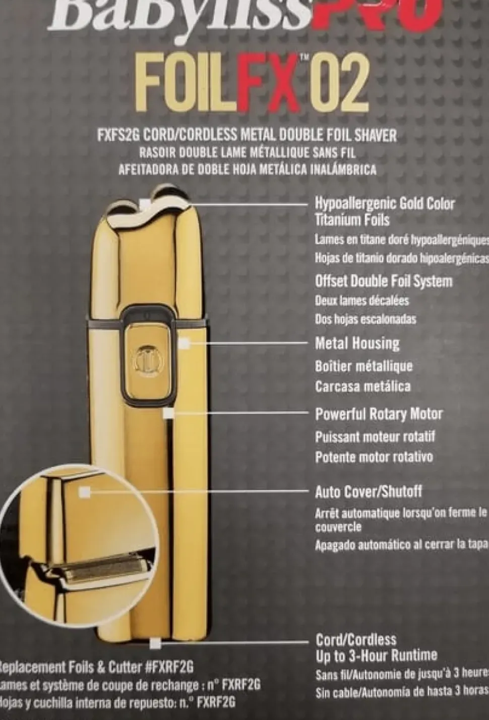 Babyliss PRO FoilFX02 4ARTISTS Shaver Gold