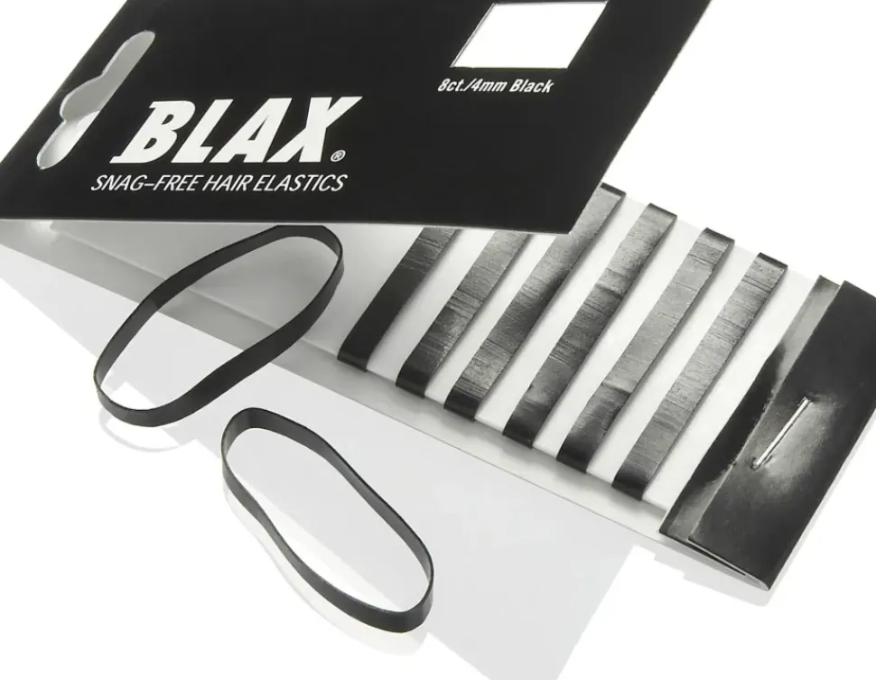 Blax Hair Elastics - Black 4 mm (8 Pcs)