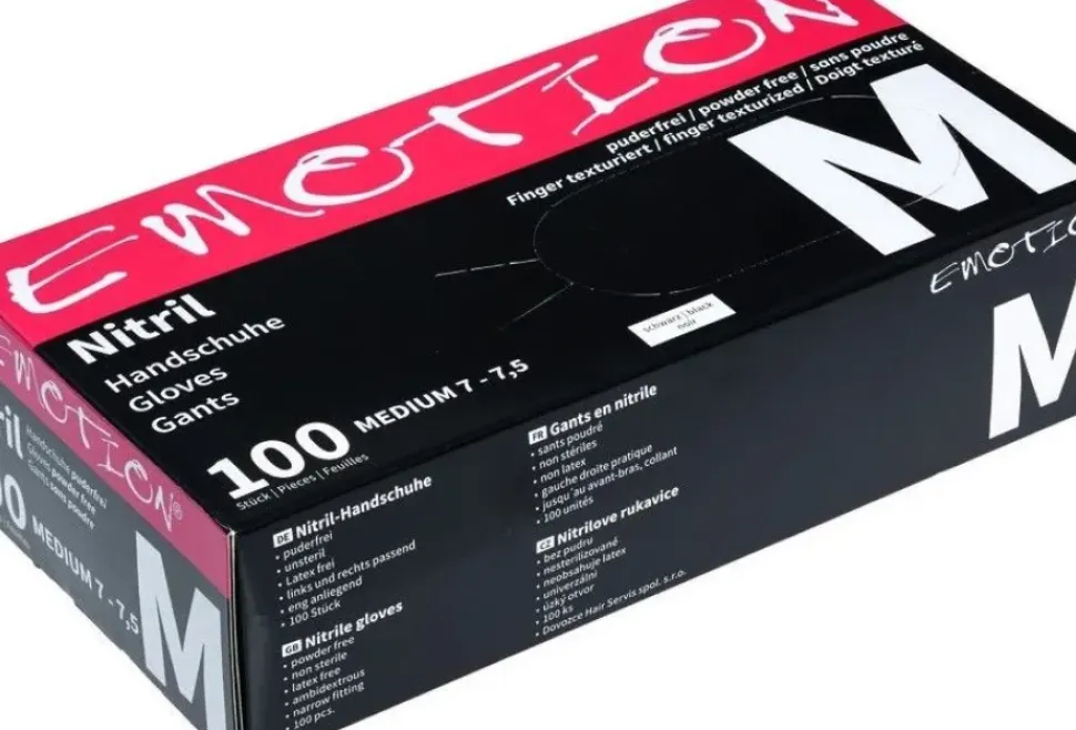 Efalock Emotion Nitril Gloves M Pow.-Free 100 Pcs
