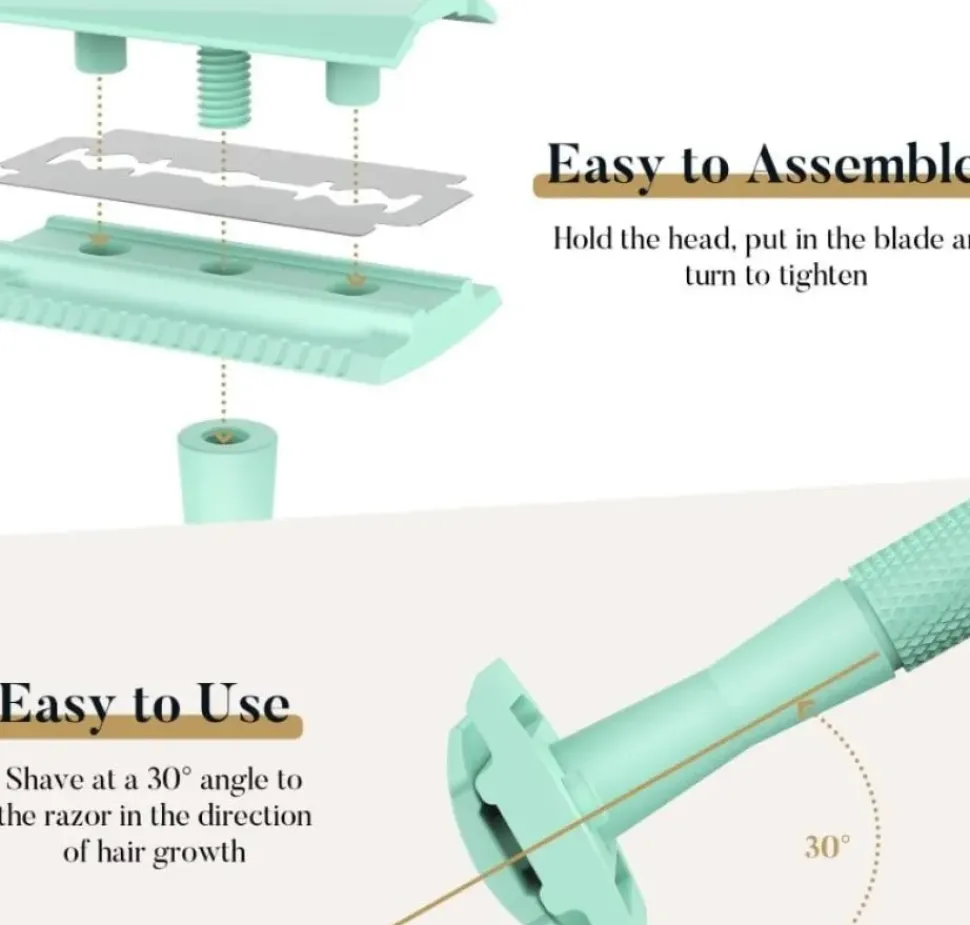 Ennva - Body Safety Razor Mint Green