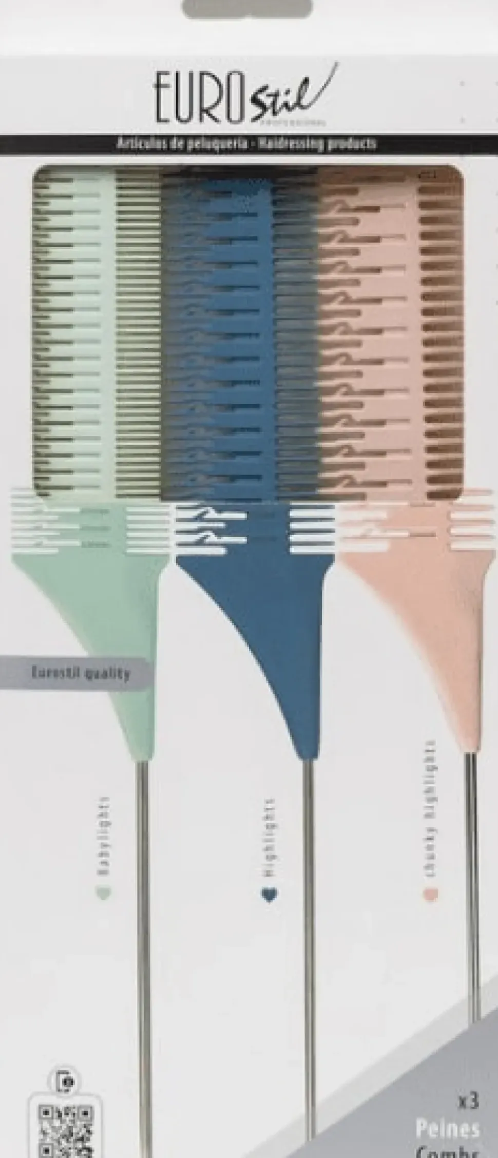 Eurostil - Set Of 3 Combs For Highlights