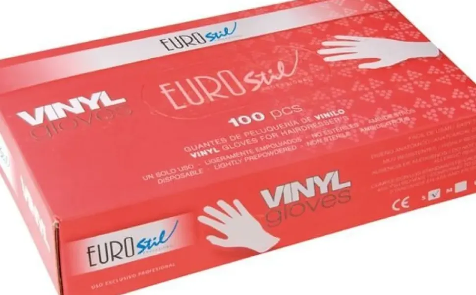 Eurostil Vinyl Gloves Large - 100 Pcs