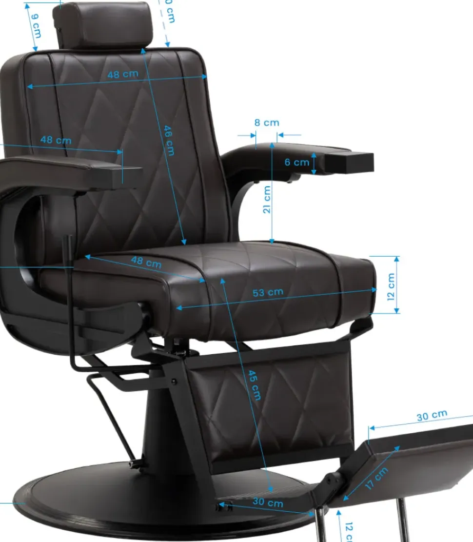 Gabbiano Barber Chair Dark Brown BM88066B