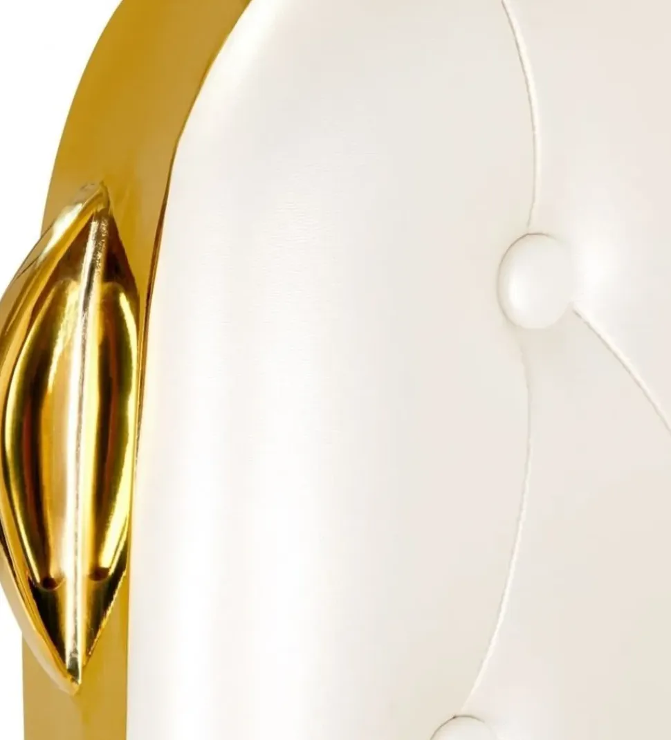 Gabbiano Barber Chair Francesco Gold White