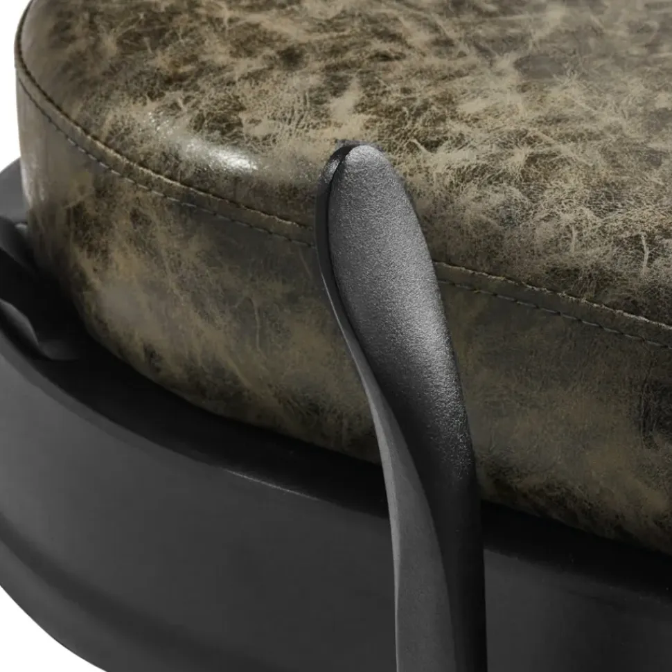 Gabbiano Barber Chair President Old Leather Green