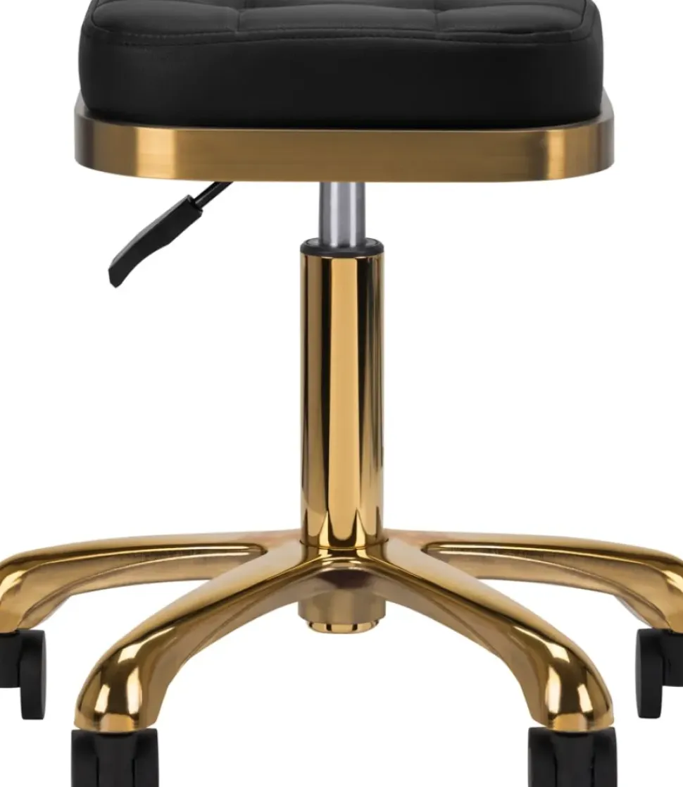 Gabbiano Cosmetic Stool Black Gold