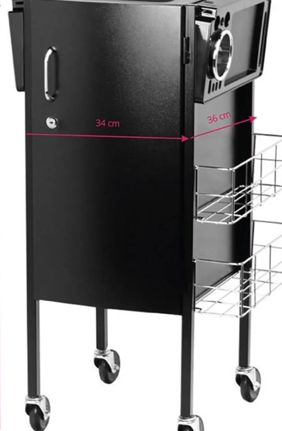 Gabbiano Hairdresser Trolley Deluxe 500 Black