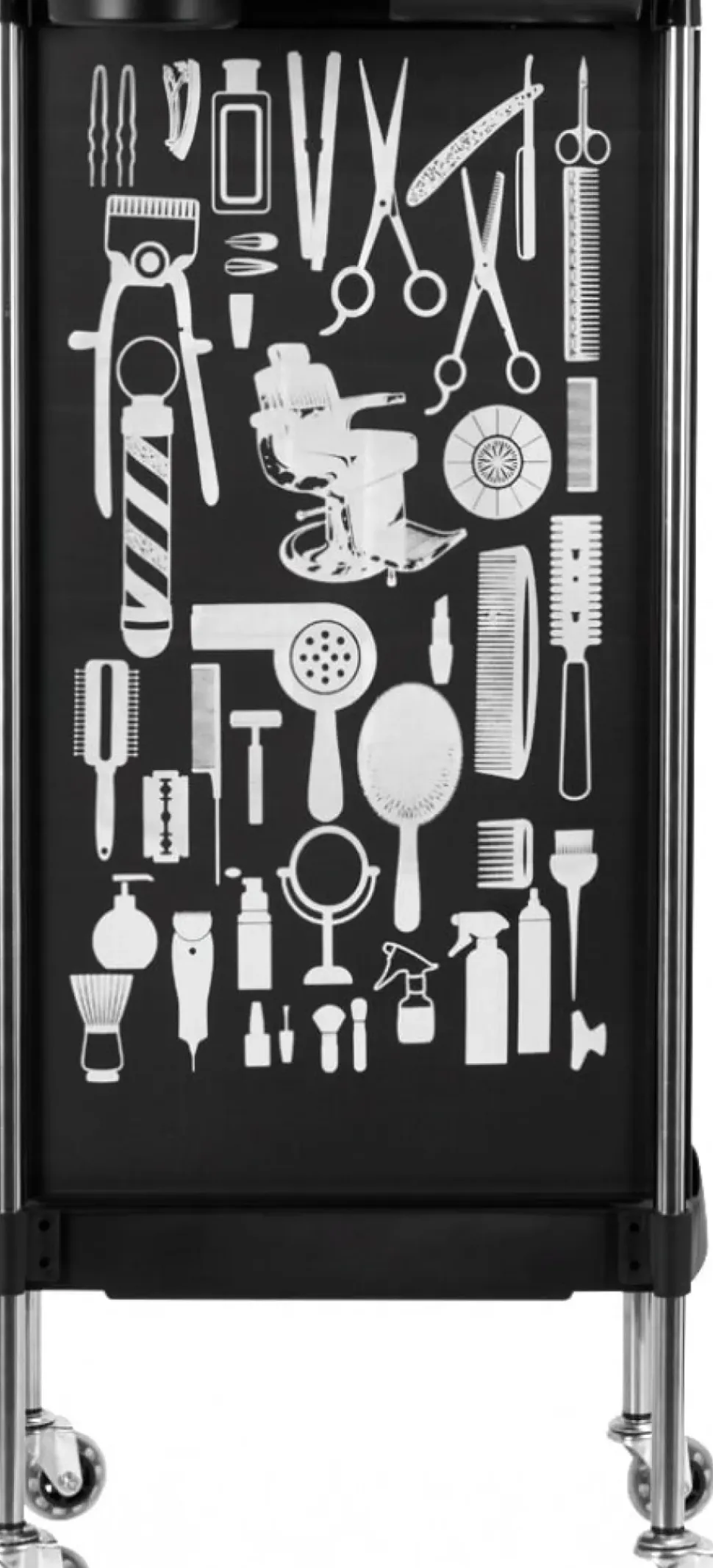 Gabbiano Hairdresser Trolley Black Graphics