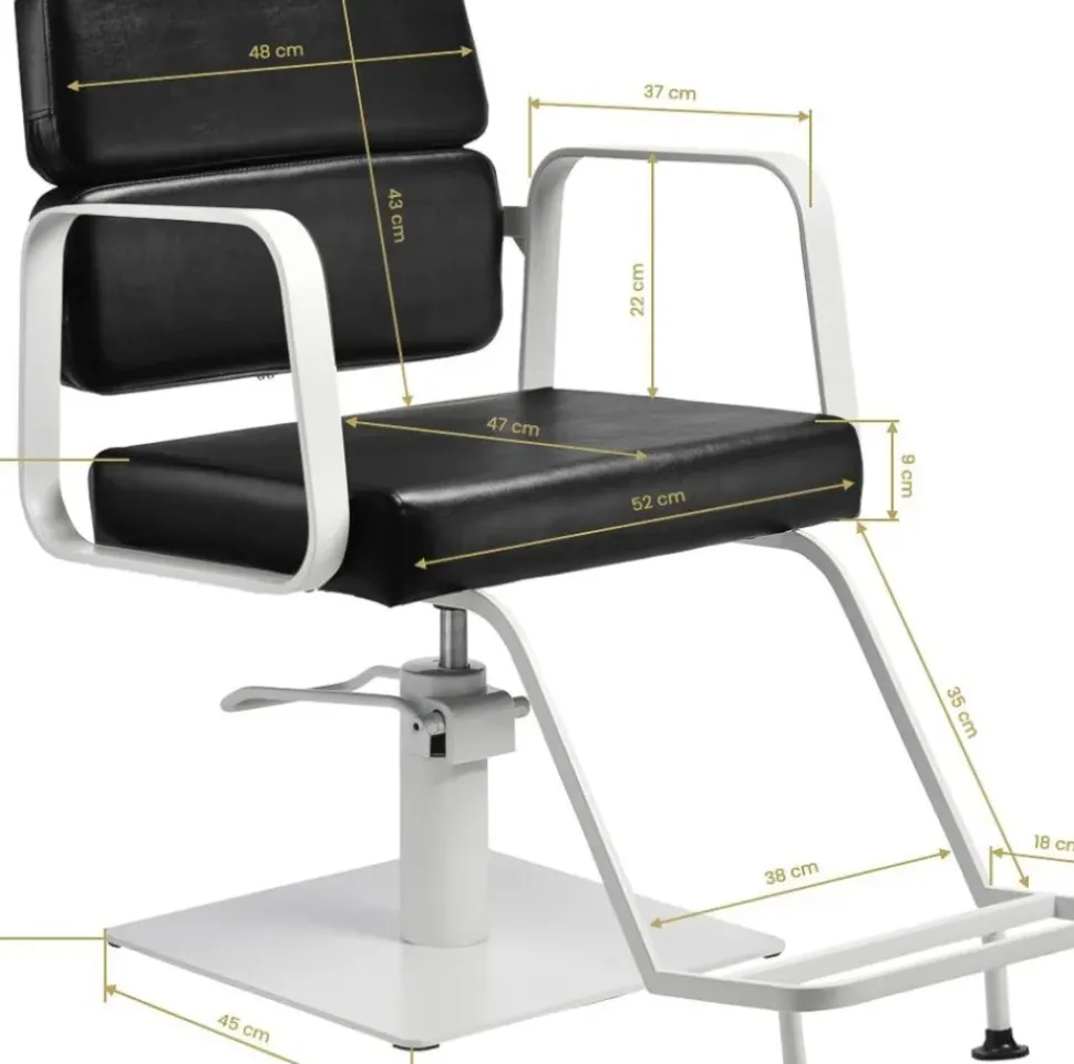 Gabbiano Hairdressing Chair Porto White Black