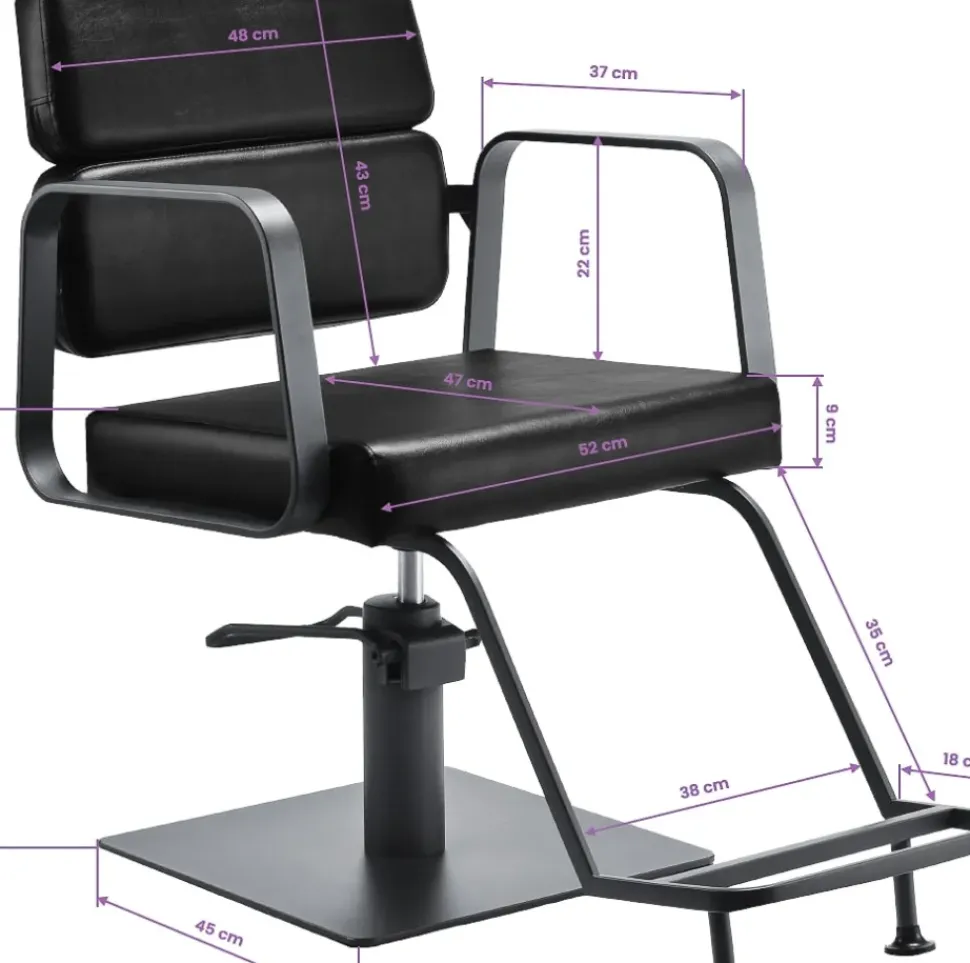 Gabbiano Hairdressing Chair Porto Black