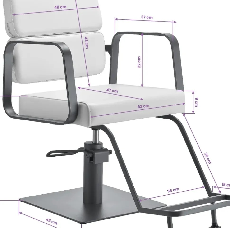 Gabbiano Hairdressing Chair Porto Gray White