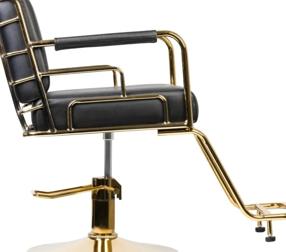 Gabbiano Hairdressing Chair Prato Gold Black