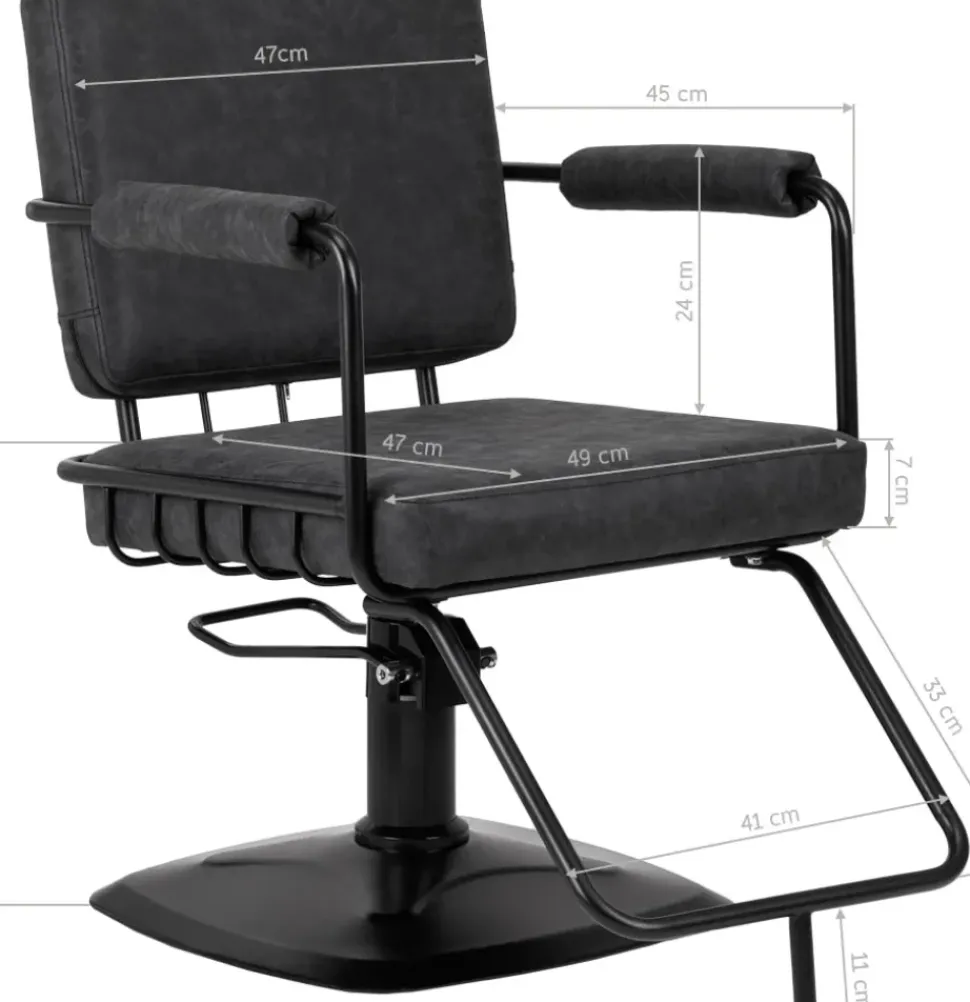 Gabbiano Katania Loft Old Leather Chair Black