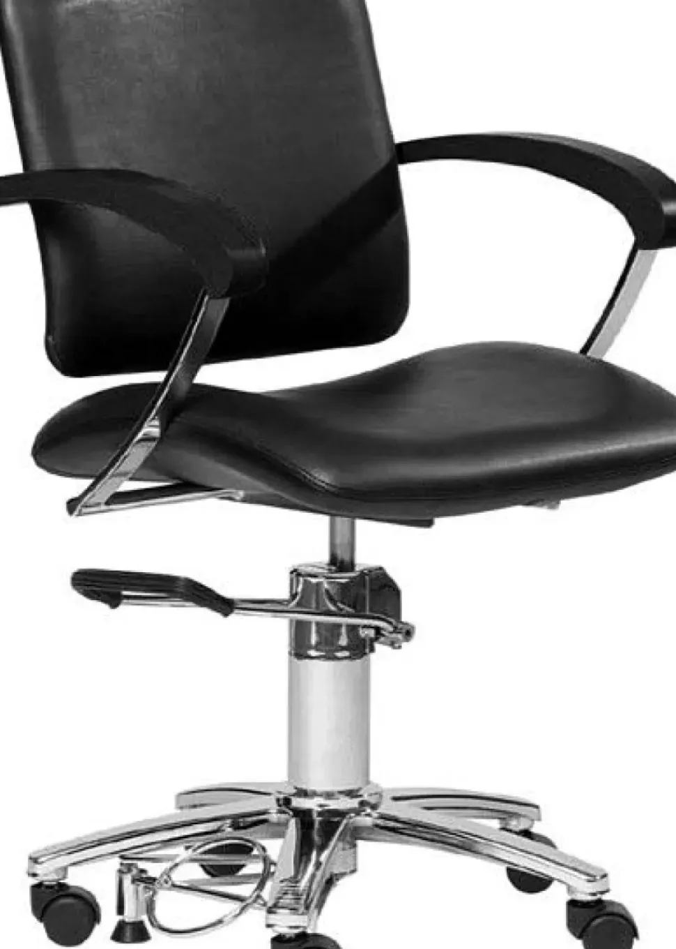 Hairway Styling Chair "Augusta" With Wheels Black