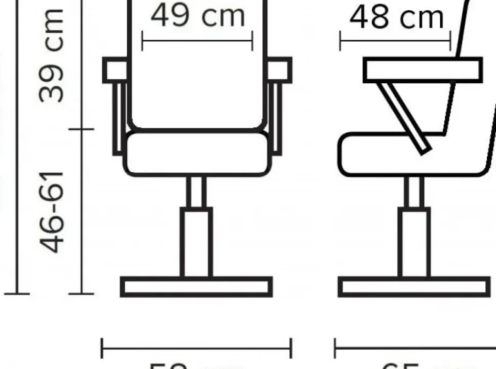 Hairway Styling Chair John Black Square Base
