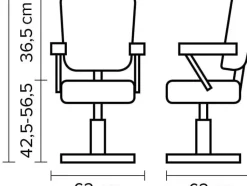 Hairway Styling Chair NEO Black Matte Black