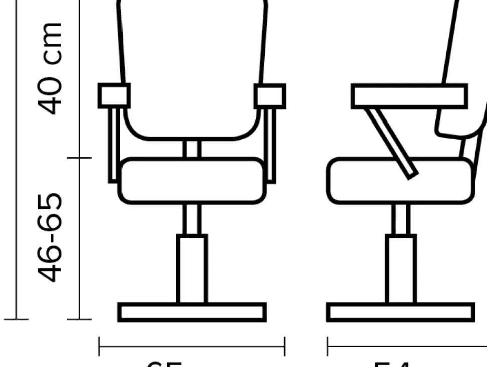 Hairway Styling chair "Retro" Black