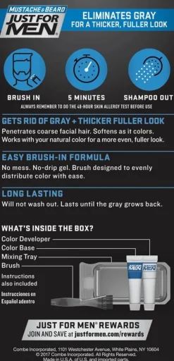 Just For Men - Mustache & Beard Color (Black)