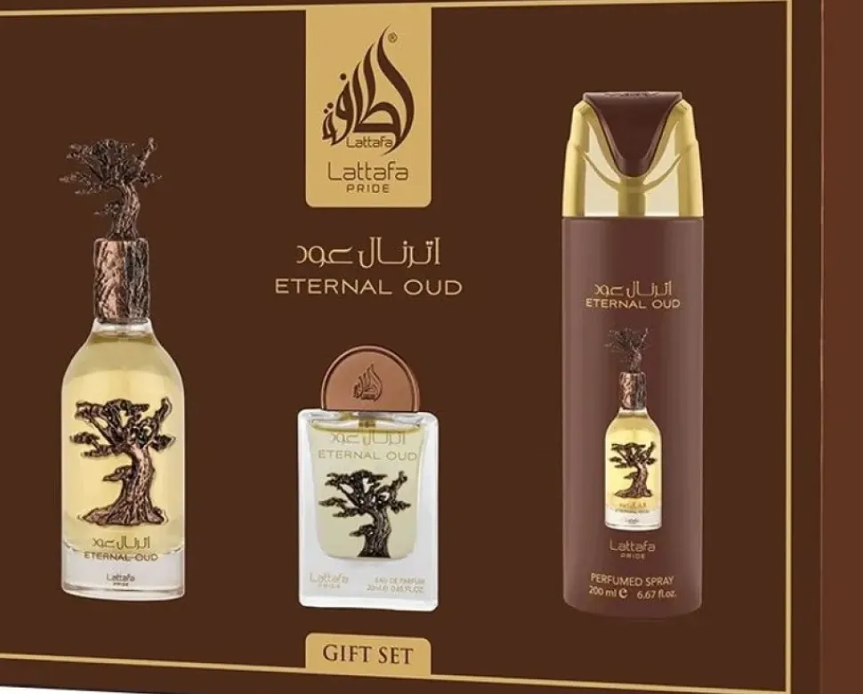 Lattafa Pride Eternal Oud 100 ml EDP + 20 ml EDP + 200 ml Deodorant