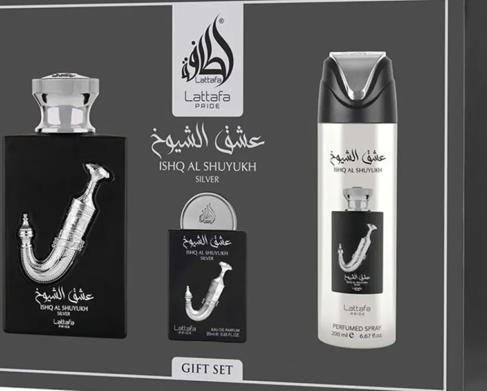 Lattafa Pride Ishq Al Shuyukh 100 ml EDP + 20 ml EDP + 200 ml Deodorant