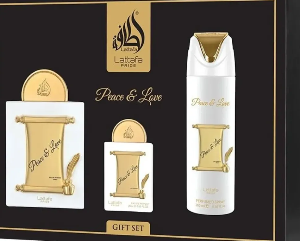 Lattafa Pride Peace & Love 100 ml EDP + 20 ml EDP + 200 ml Deodorant