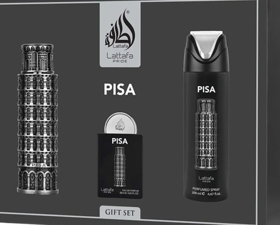 Lattafa Pride Pisa 100 ml EDP + 20 ml EDP + 200 ml Deodorant