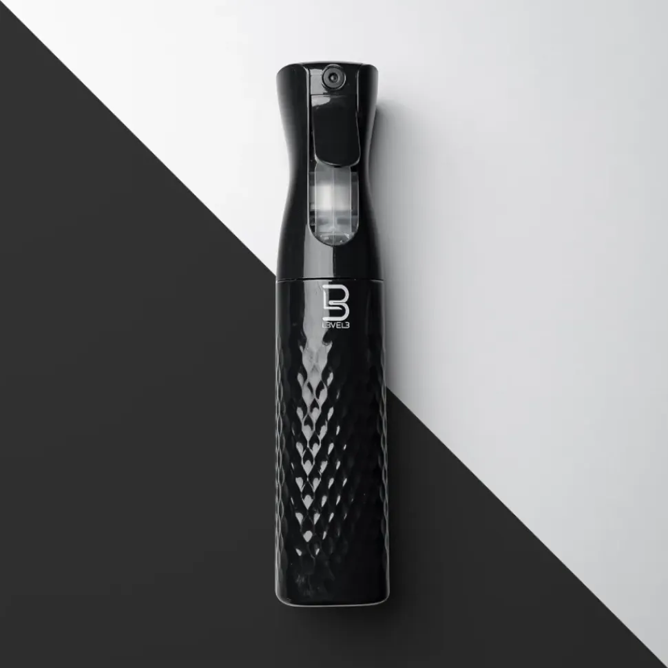 L3VEL3 - Beveled Continuous Spray Bottle Black