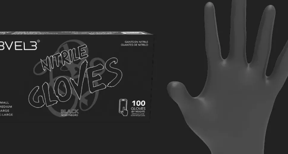 L3VEL3 Blue Small Professional Nitrile Gloves 100 Pack