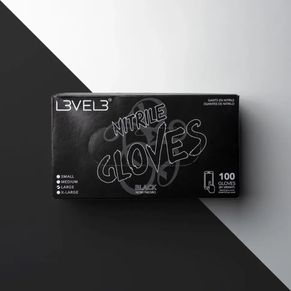 L3VEL3 Blue X-Large Professional Nitrile Gloves 100 Pack