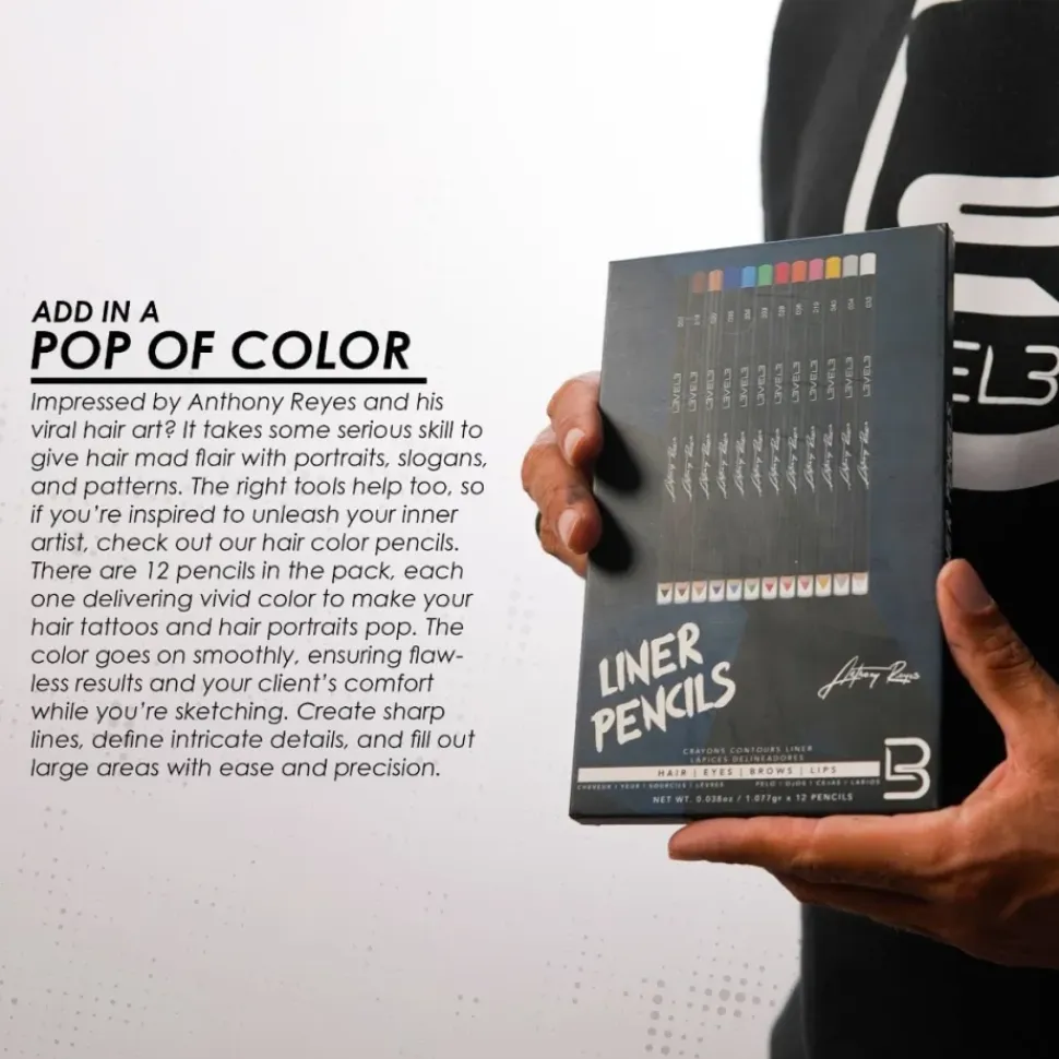 L3VEL3 - Color Liner Pencils – 12 Pcs