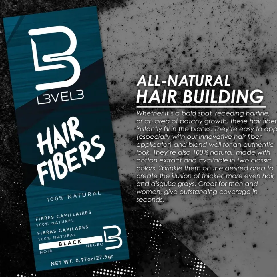 L3VEL3 Hair Fibers Black 27.5g