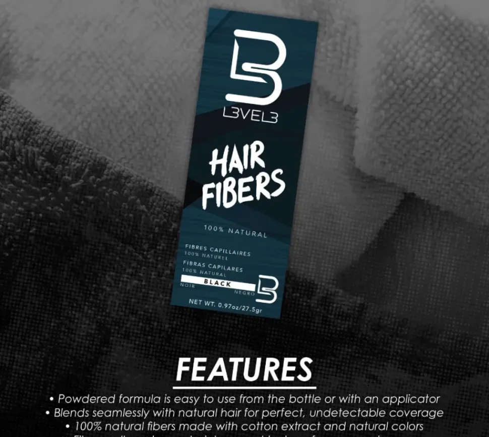 L3VEL3 Hair Fibers Black 27.5g
