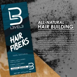 L3VEL3 Hair Fibers Brown 27.5g