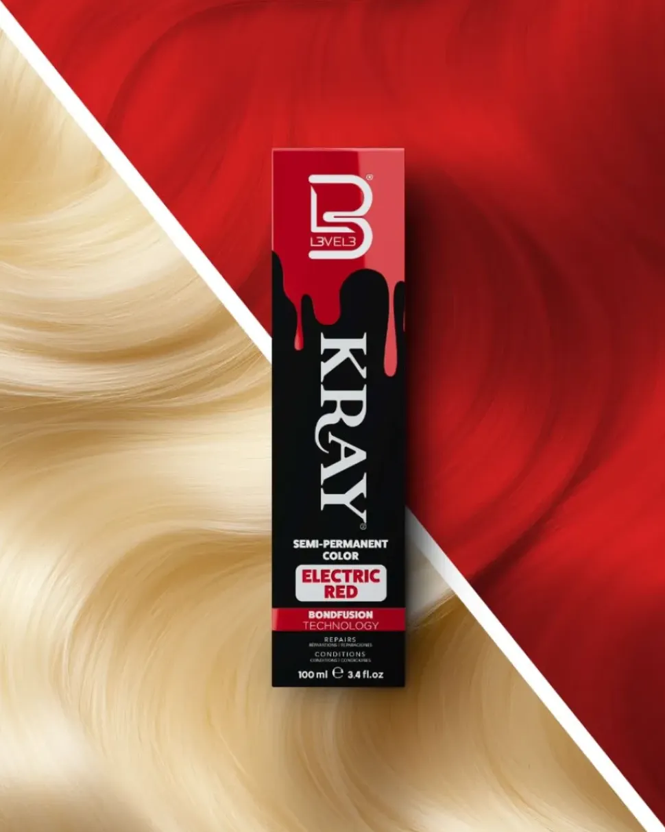 L3VEL3 Kray Electric Red Semi Permanent Color Tube 100 ml