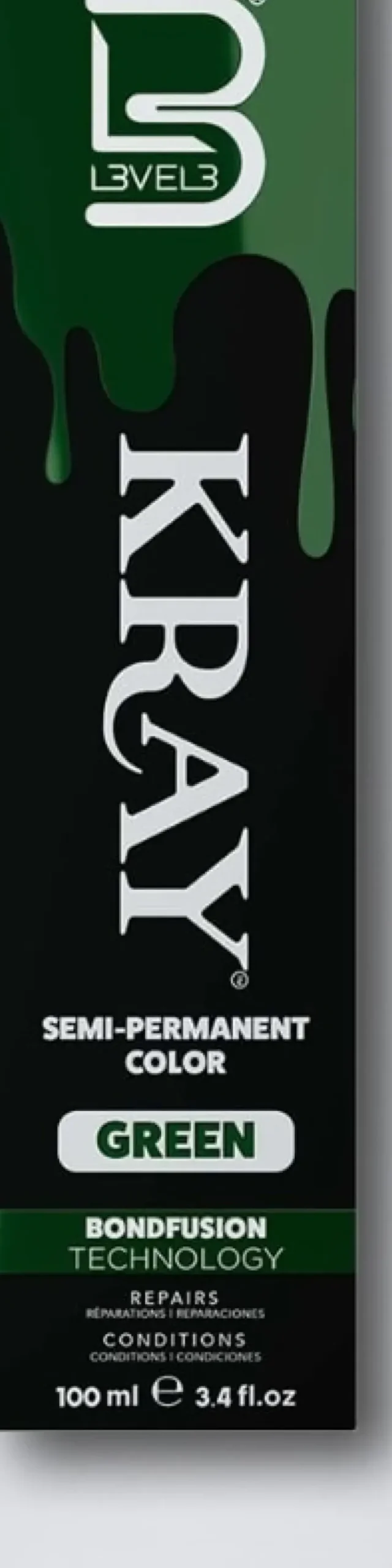 L3VEL3 Kray Green Semi Permanent Color Tube 100 ml