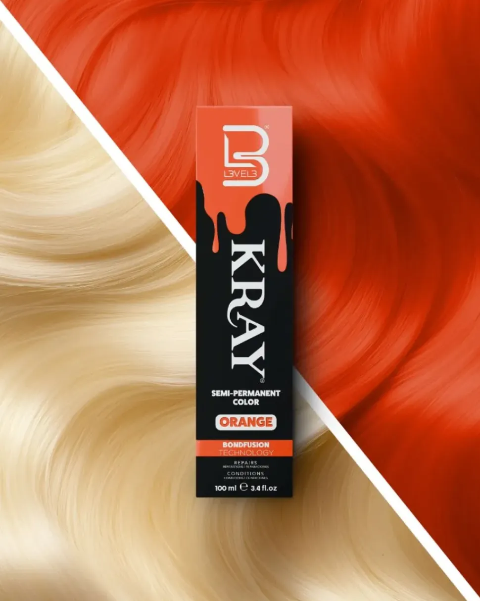 L3VEL3 Kray Orange Semi Permanent Color Tube 100 ml