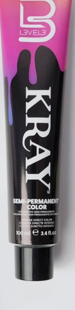 L3VEL3 Kray Yellow Semi Permanent Color Tube 100 ml