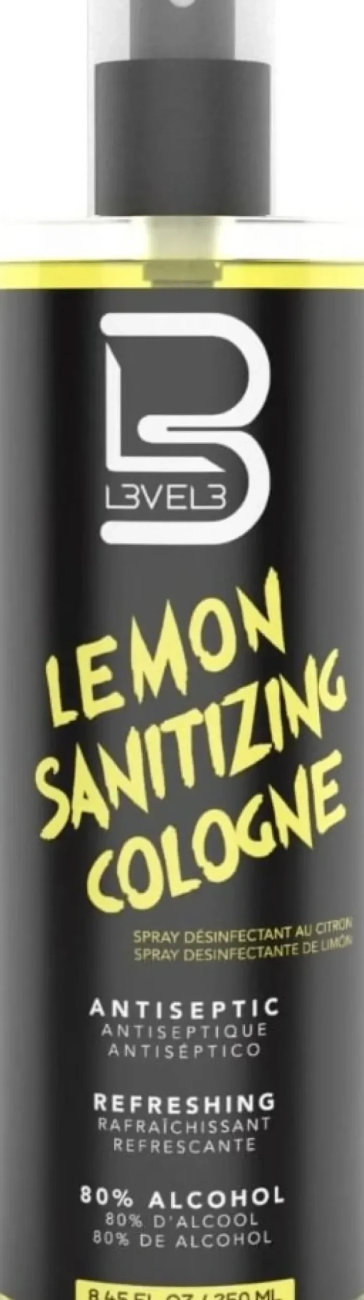 L3VEL3 - Lemon Sanitizing Cologne 250 ml (U)