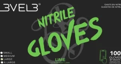 L3VEL3 Lime Medium Professional Nitrile Gloves 100 Pack