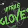 L3VEL3 Lime X-Large Professional Nitrile Gloves 100 Pack