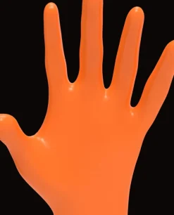 L3VEL3 Orange X-Large Professional Nitrile Gloves 100 Pack