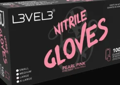 L3VEL3 Pearl Pink Medium Professional Nitrile Gloves 100 Pack