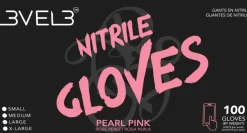 L3VEL3 Pearl Pink Small Professional Nitrile Gloves 100 Pack