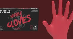 L3VEL3 Red-Ish Medium Professional Nitrile Gloves 100 Pack