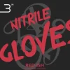 L3VEL3 Red-Ish X-Large Professional Nitrile Gloves 100 Pack