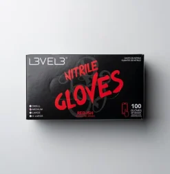 L3VEL3 Red-Ish X-Large Professional Nitrile Gloves 100 Pack